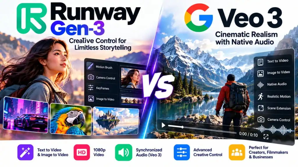 Runway Gen-3 vs Google Veo 3